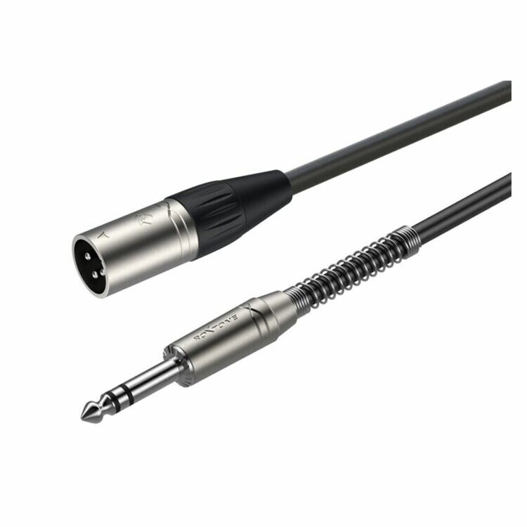 ROXTONE SMXJ260/1 Кабель микрофонный 3P Male XLR (RX3MP-NT) - 6.3mm JACK stereo (RJ3PP-NT)