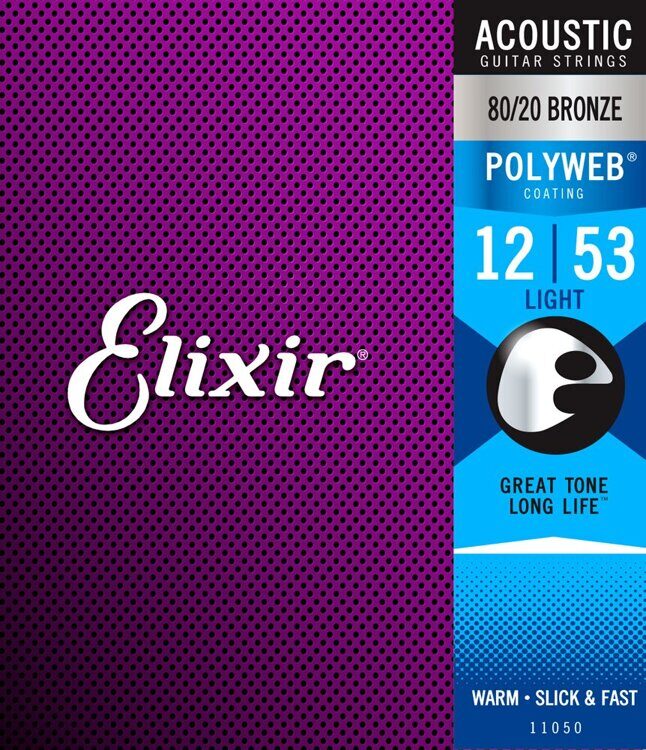 ELIXIR 11050 POLYWEB(12-53) Струны для акустической гитары, США